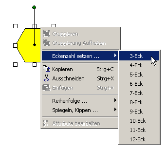 Eckenzahl setzen