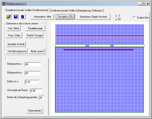 Editor zum Bestücken der Wellenwanne Editor zum Bestücken der Wellenwanne